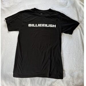 Billie Eilish Blohsh Graphic‎ T-Shirt Black Small 2019 LASH Music Logo Tee